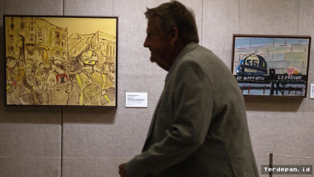 DALLAS — George W. Bush Kenang Tragedi 9/11 Lewat Pameran Lukisan