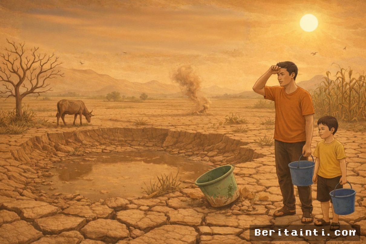 SURABAYA — BMKG Memprediksi El Nino Perpanjang Durasi Kemarau Surabaya