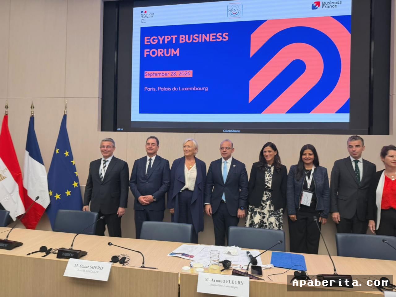 PARIS — Forum Bisnis Mesir-Prancis Dibuka, Tarik 200 Perusahaan Global