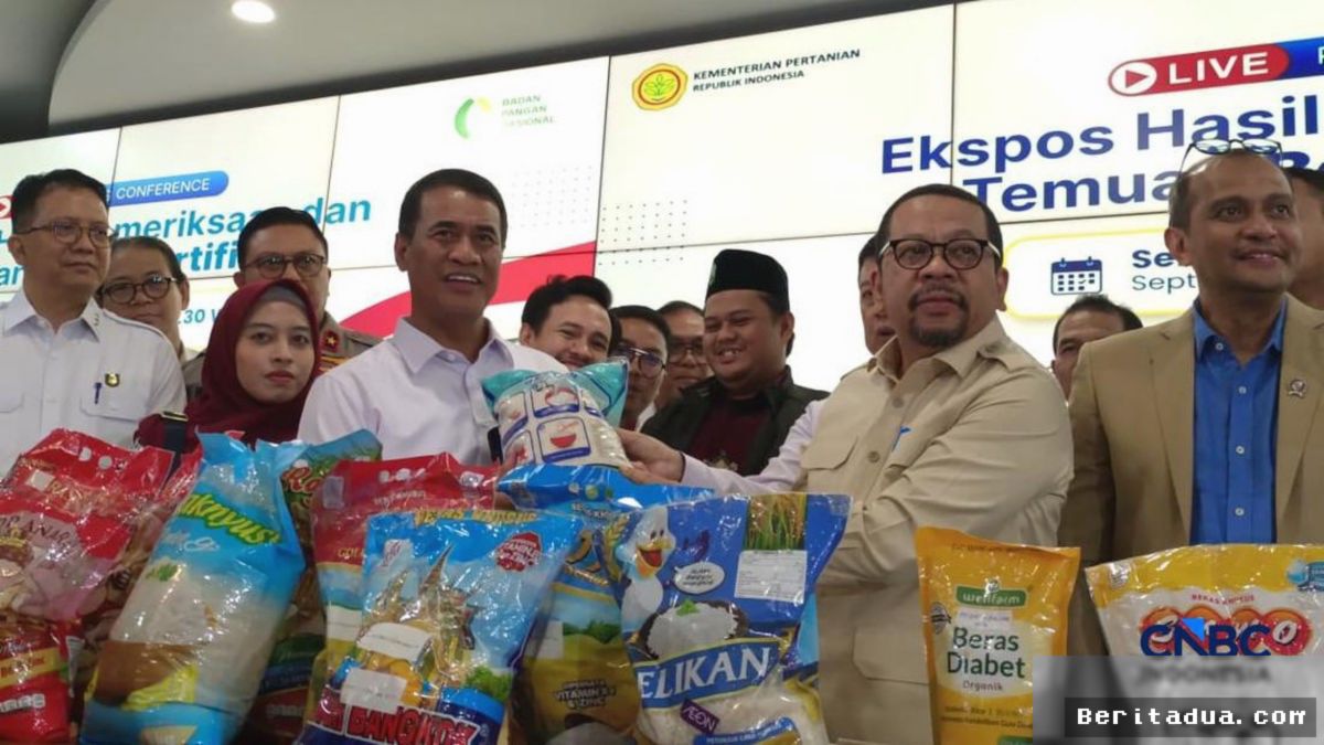 JAKARTA — Mentan Amran Ungkap 25 Merek Beras Fortifikasi Bermasalah