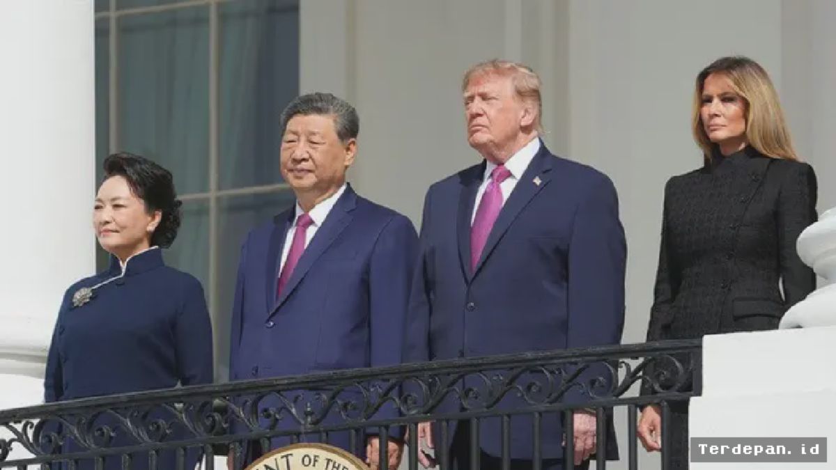 Trump dan Xi Jinping Saksikan Silent Drill Platoon di Gedung Putih
