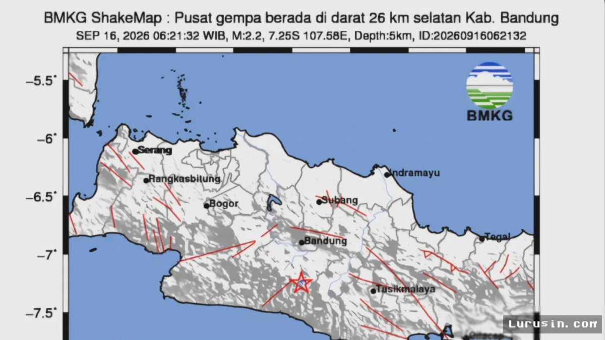 Gempa Dangkal M2,2 Guncang Bandung, Getaran Terasa hingga Pangalengan