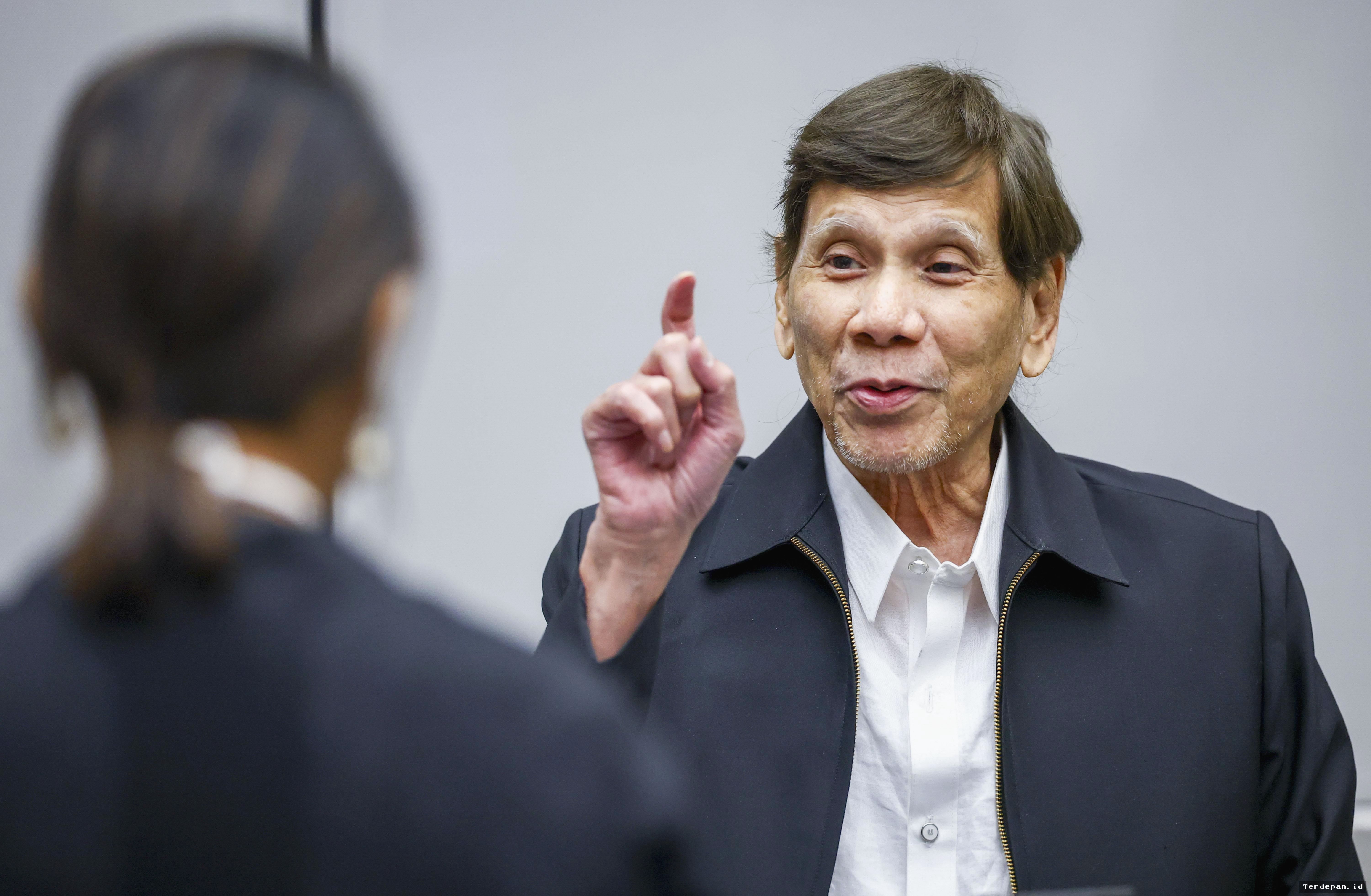DEN HAAG — Rodrigo Duterte Jalani Sidang Perdana Kasus Pembunuhan Massal