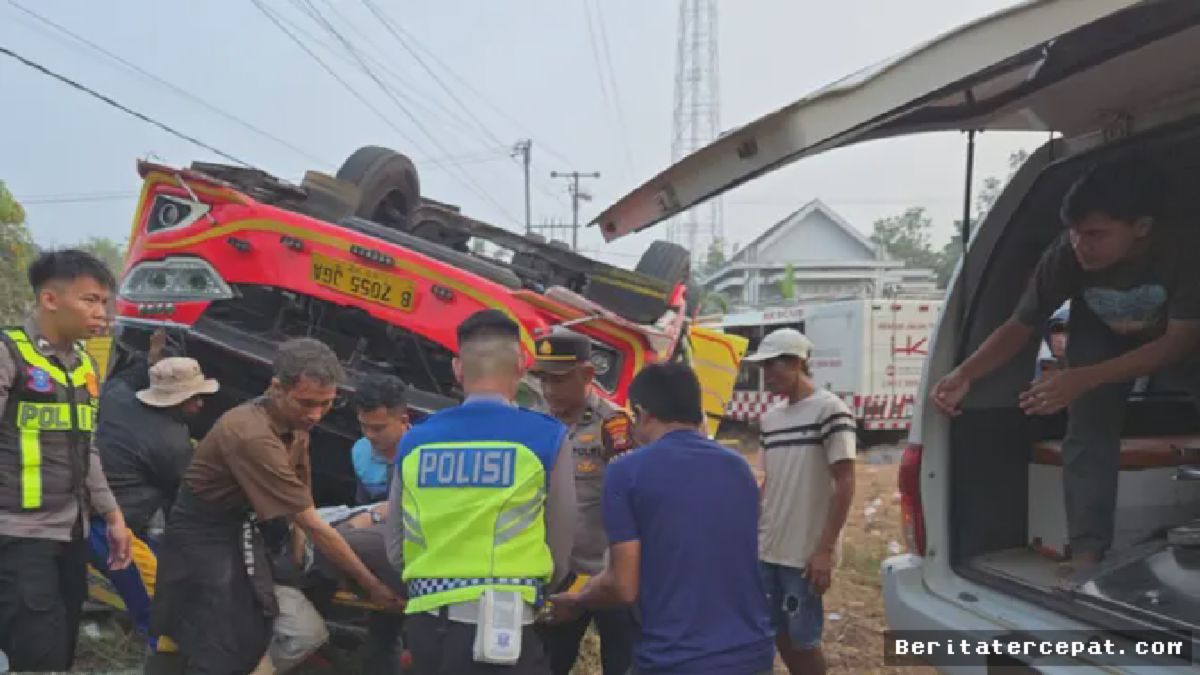Mesuji — Kecelakaan Maut Bus Adhi Prima, Sopir Kabur Usai 8 Penumpang Tewas