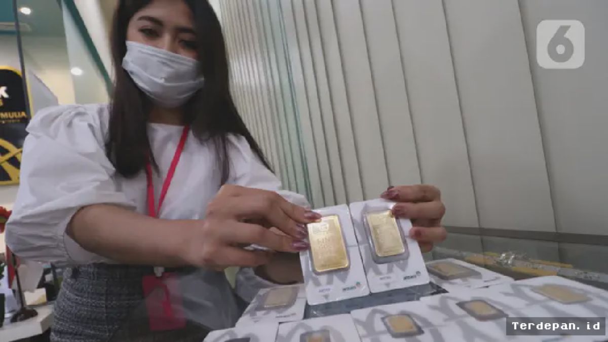 JAKARTA — Harga Emas Antam Stagnan di Rp1,008 Juta Per Gram