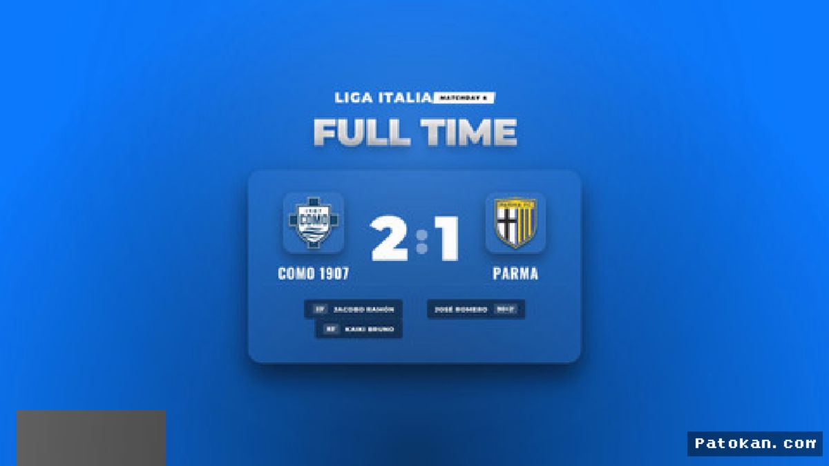 COMO — Como 1907 Tekuk Parma 2-1 dan Tembus Peringkat Dua