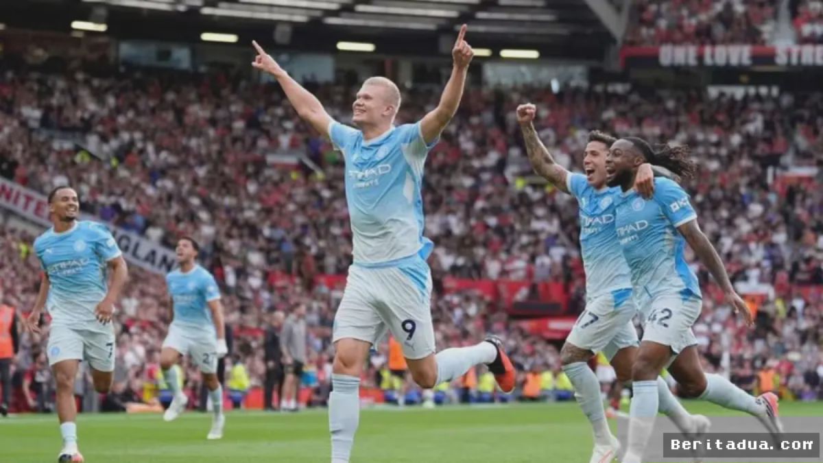 Manchester City Kalahkan Manchester United Lewat Gol Kontroversial Erling Haaland
