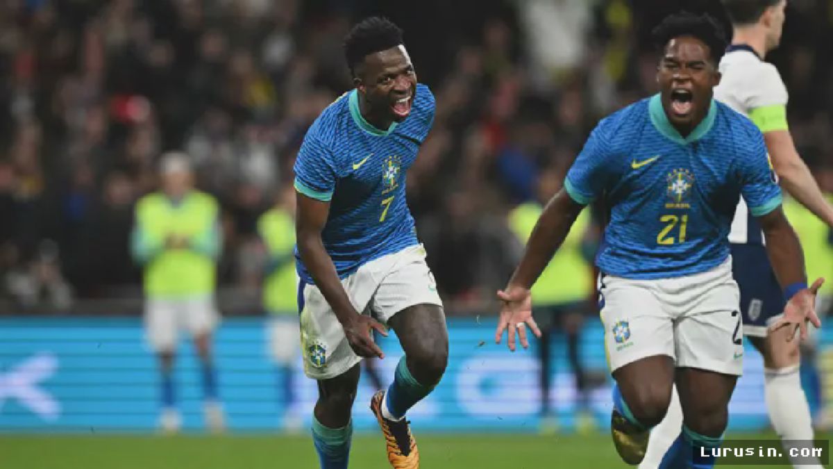 LONDON — Endrick Bungkam Wembley, Brasil Tundukkan Inggris 1-0