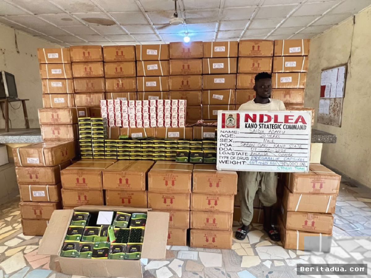 NIGERIA — NDLEA Sita Tonan Narkotika dan 785 Ribu Obat Terlarang