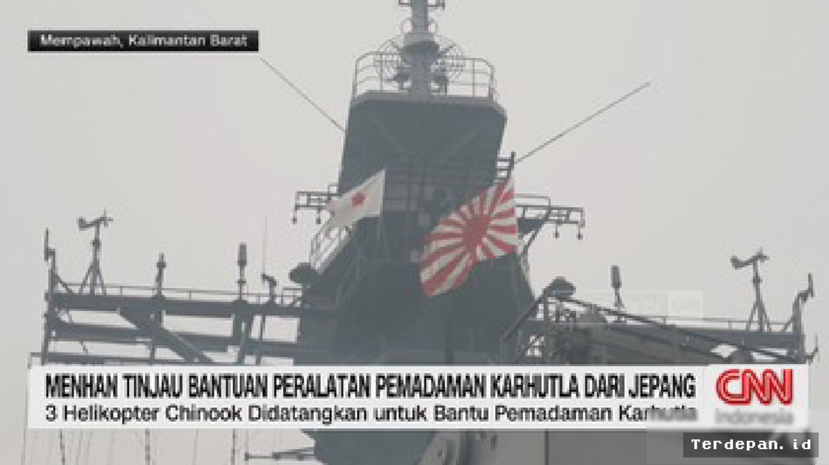 Jepang Kirim Tiga Helikopter Chinook Bantu Penanganan Karhutla di Indonesia