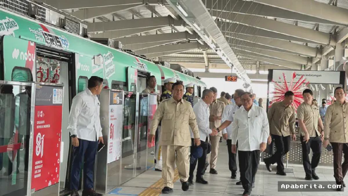 Prabowo dan Pramono Anung Jajal LRT Rute Baru Kelapa Gading-Manggarai