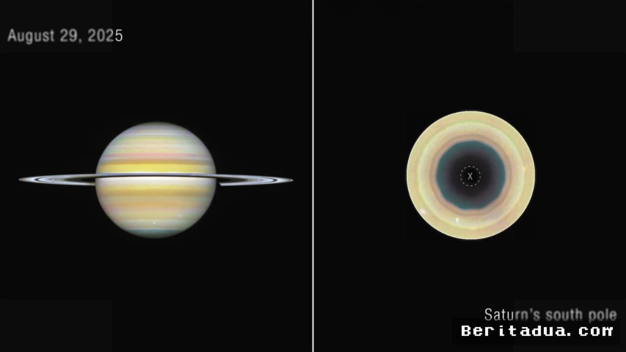 Astronom Amatir Australia Temukan Gelombang Dekagon Raksasa di Kutub Saturnus