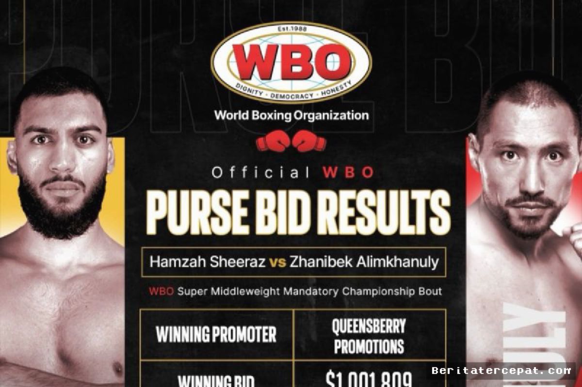 WBO: Promotor Pemenang Lelang Duel Alimkhanuly vs Sheeraz Resmi Diumumkan