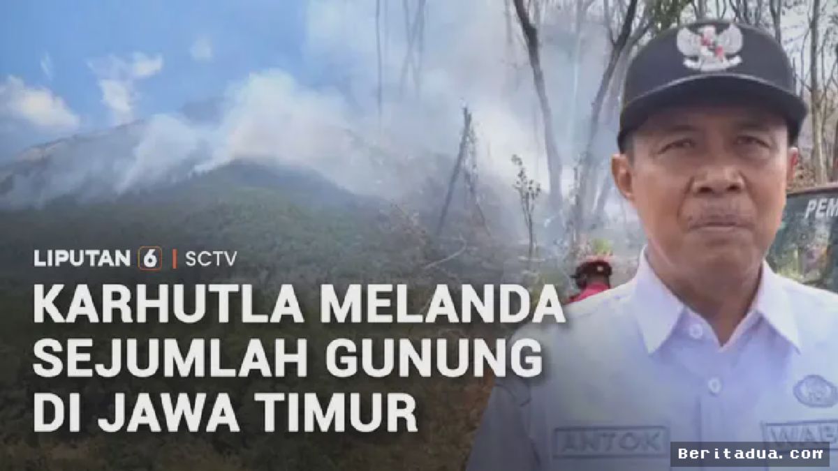 NGAWI — Kebakaran Hutan Gunung Lawu Meluas Dekati Permukiman Warga