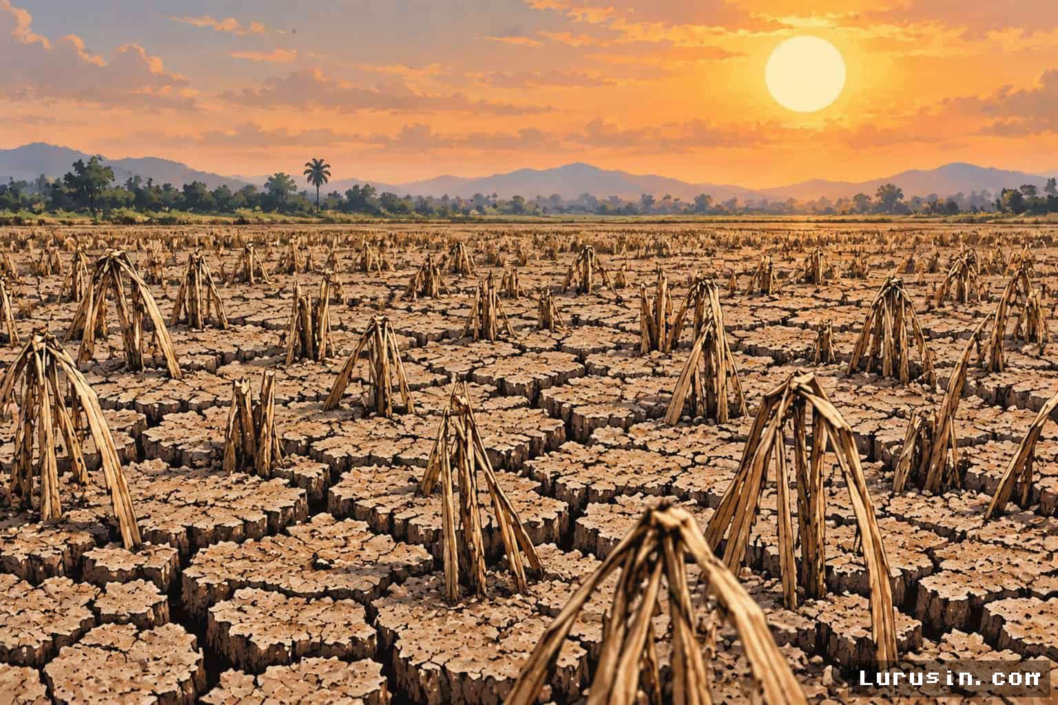 Way Kanan Dilanda Kekeringan Parah, Puluhan Hektare Sawah Gagal Panen