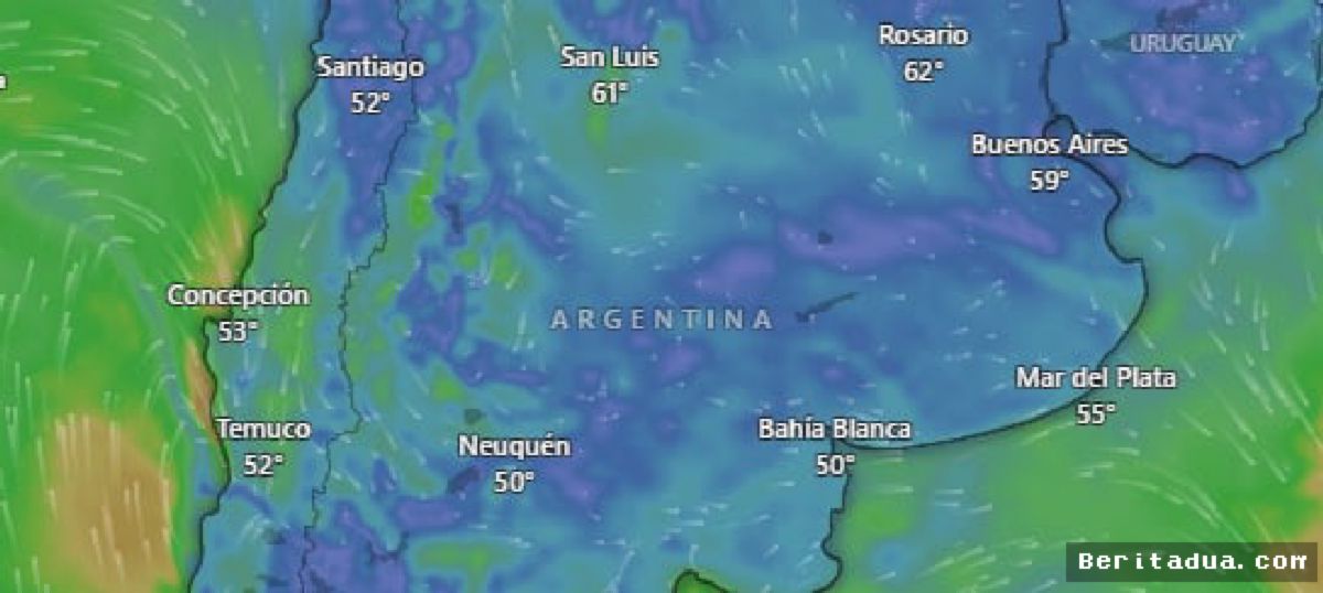 Argentina Terbitkan Peringatan Dini Angin Kencang di Wilayah Selatan