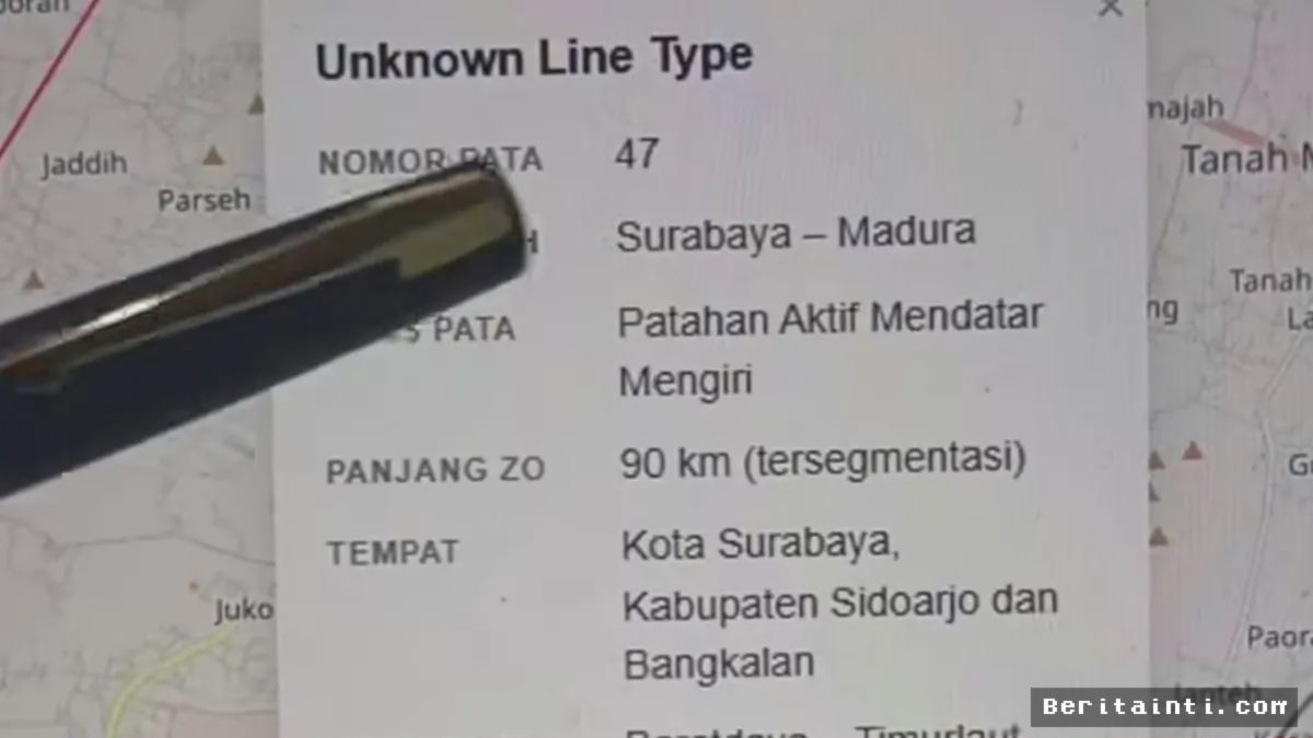 BMKG Tegaskan Isu Sesar Baru Surabaya-Madura Merupakan Data Pemetaan 2017