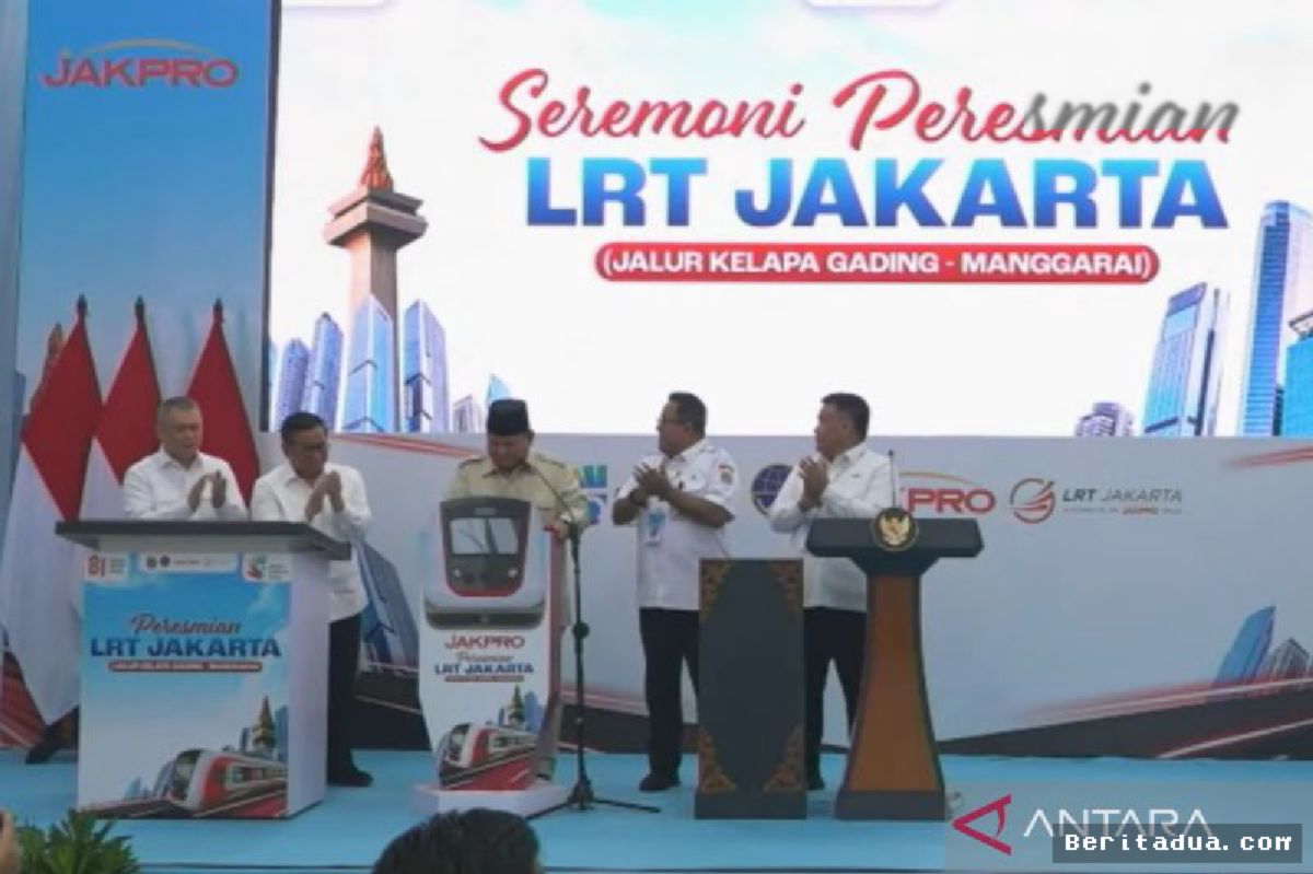 JAKARTA — Prabowo Resmikan Operasional LRT Kelapa Gading-Manggarai