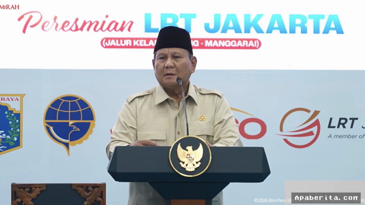 Prabowo Resmikan LRT Jakarta Rute Kelapa Gading-Manggarai