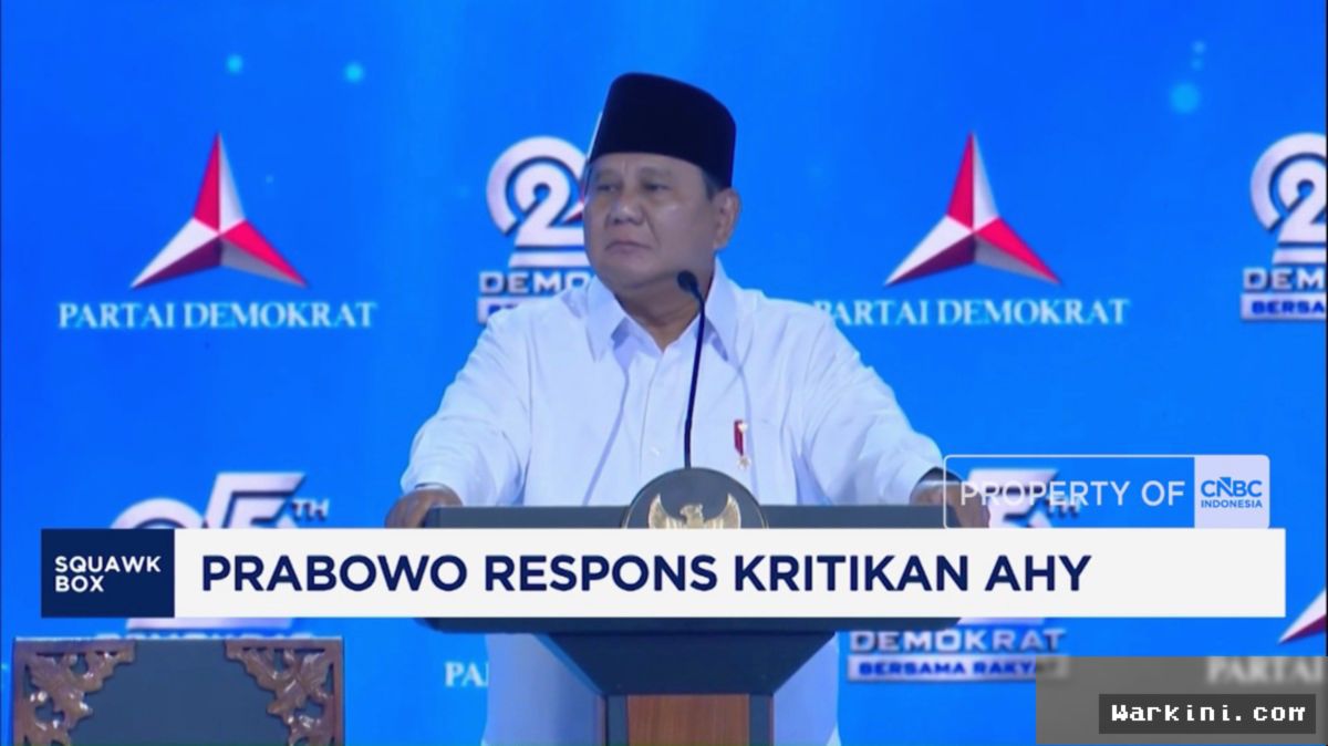 JAKARTA — Prabowo Subianto Beri Tanggapan Menohok Atas Kritikan AHY