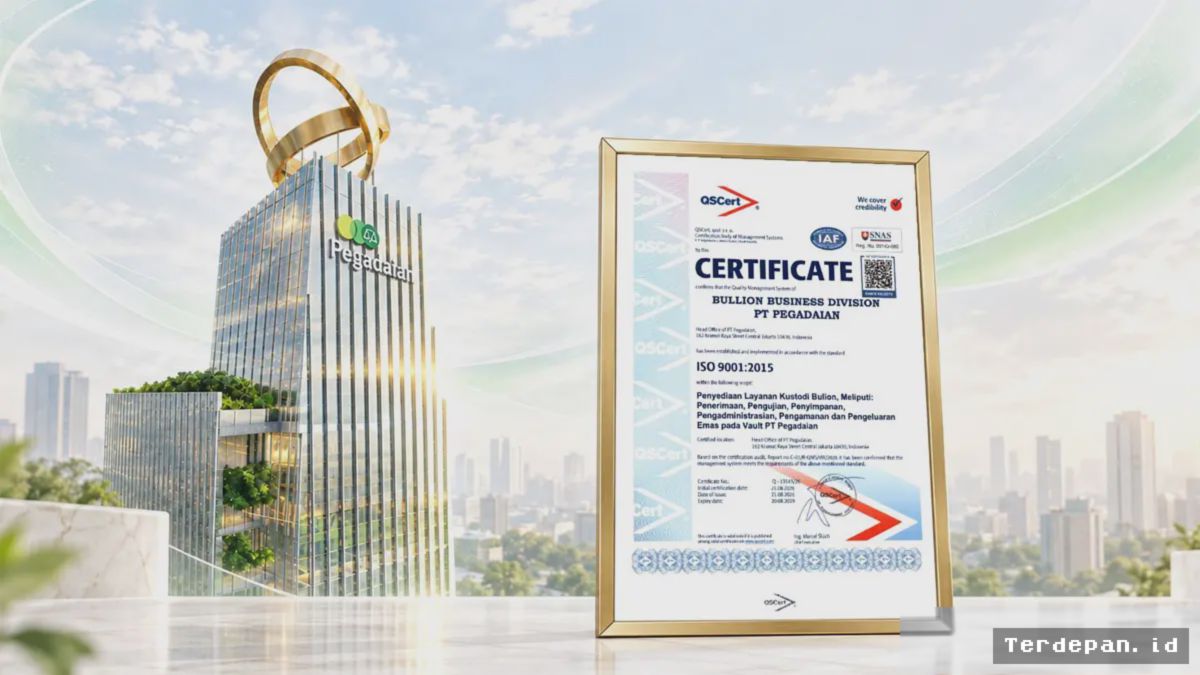 Pegadaian Raih Sertifikasi ISO 9001:2015 Perkuat Keamanan Vault