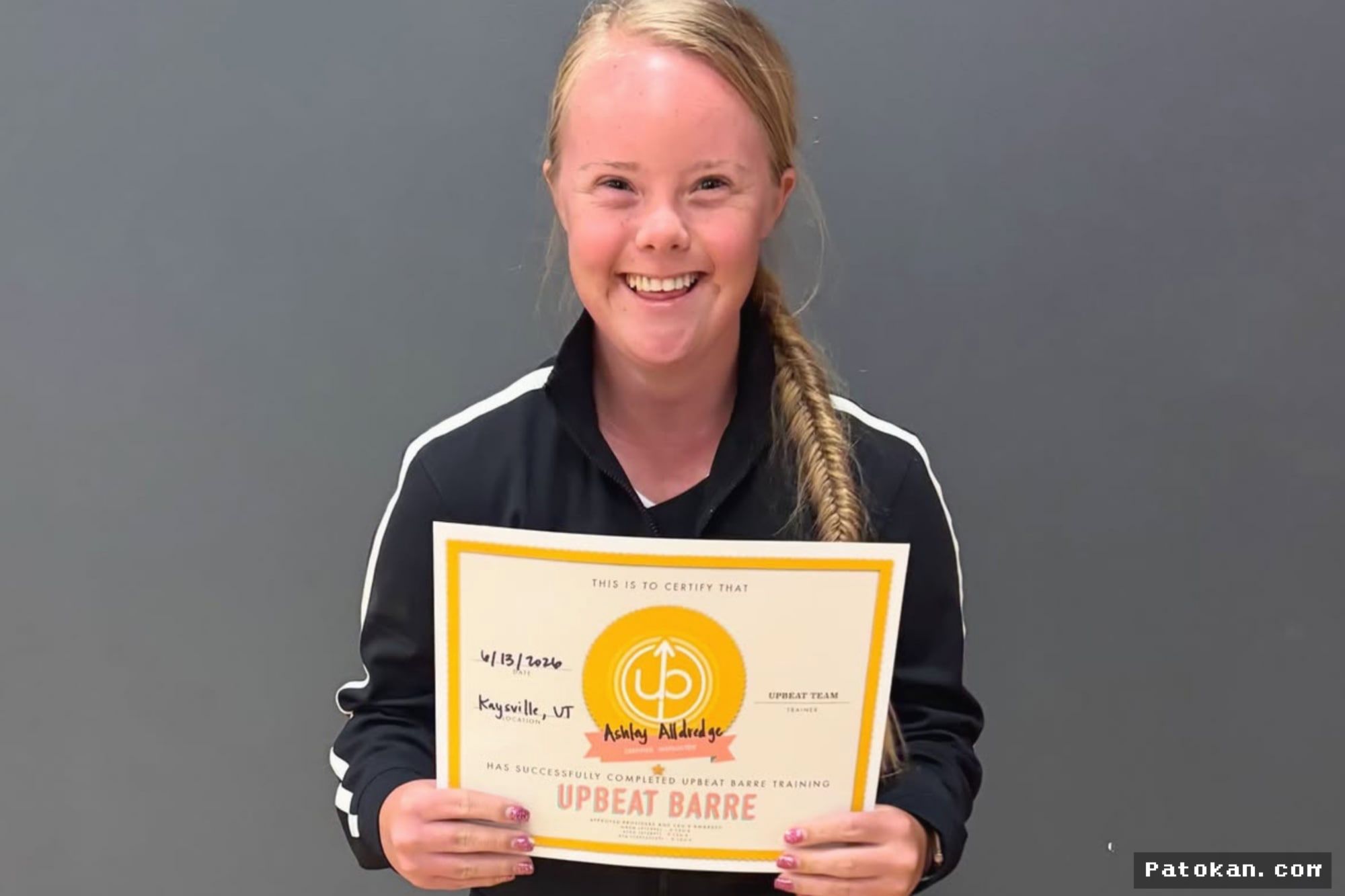 KAYSVILLE — Aubry Alldredge Jadi Instruktur Fitness Down Syndrome Pertama