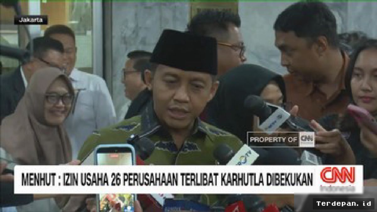Menhut Bekukan Izin Usaha 26 Perusahaan Terlibat Karhutla