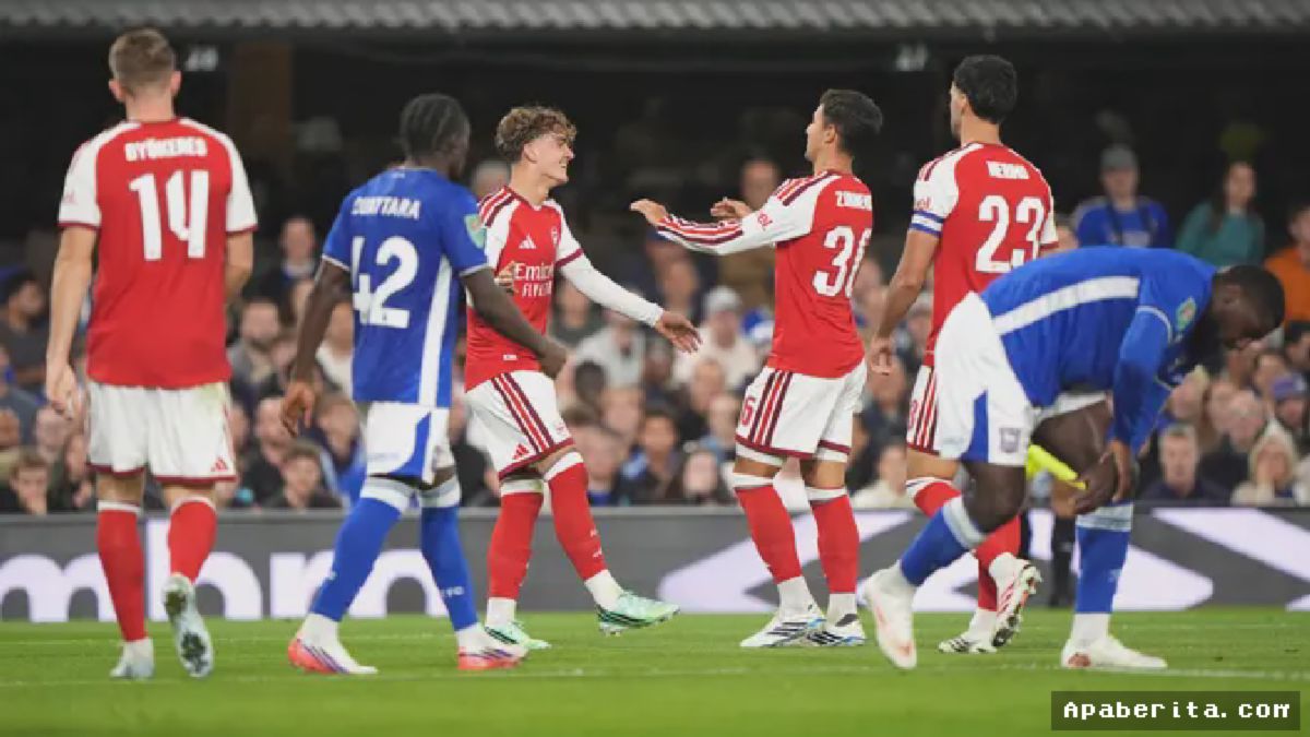 Max Dowman Cetak Gol Perdana, Arsenal Tundukkan Ipswich di Carabao Cup