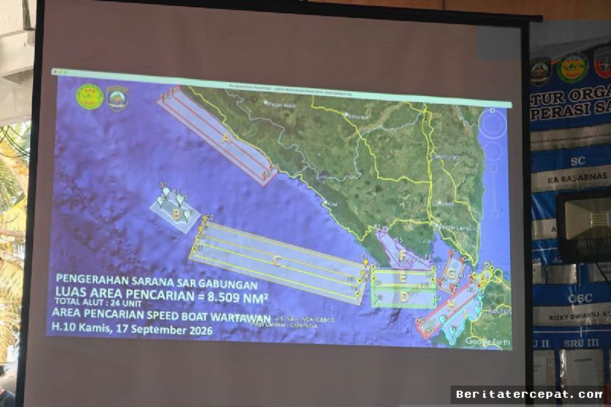 PANDEGLANG — Tim SAR Sisir Pesisir Anyer Cari Jurnalis Hilang