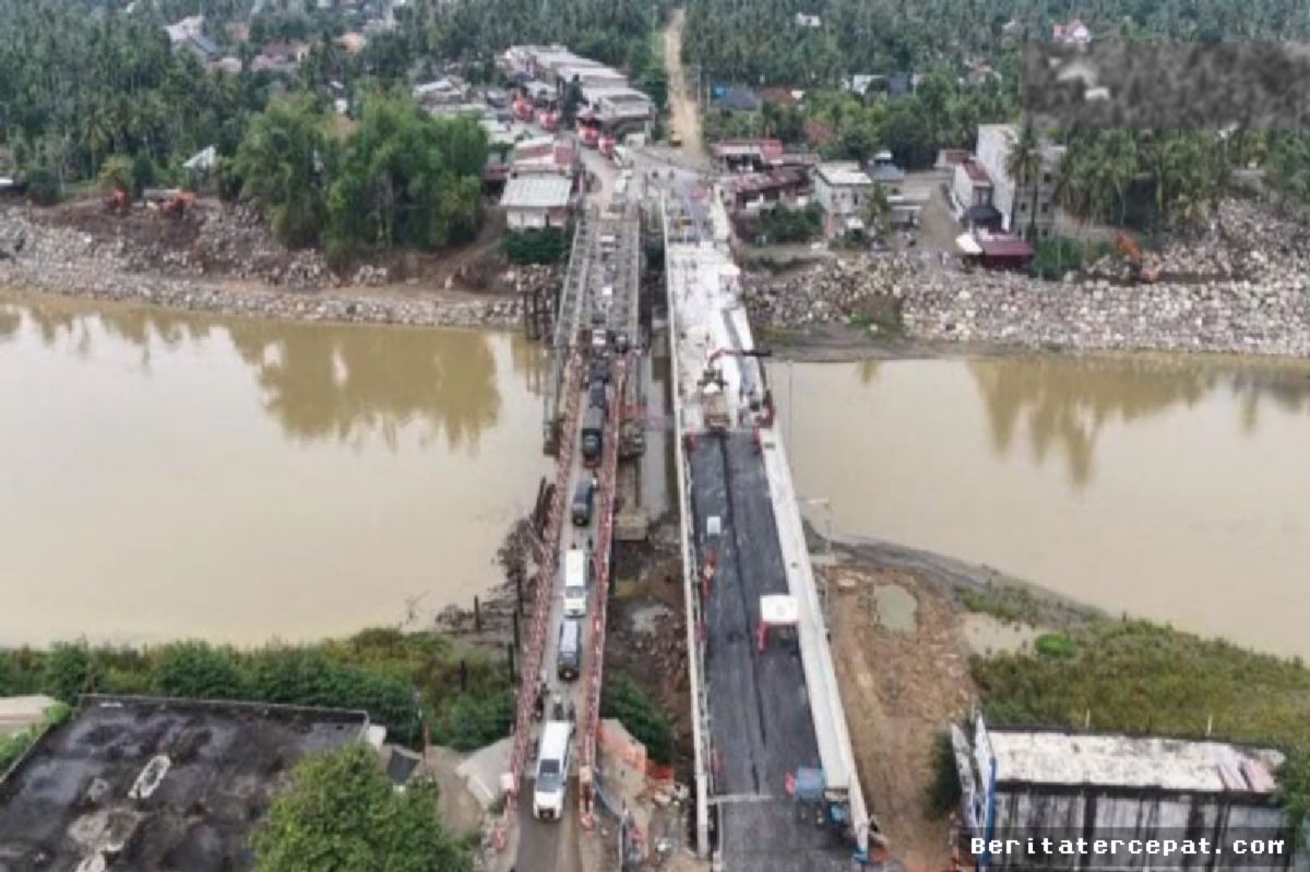 ACEH — Progres Rekonstruksi Jembatan Kutablang Masuki Tahapan Pengaspalan