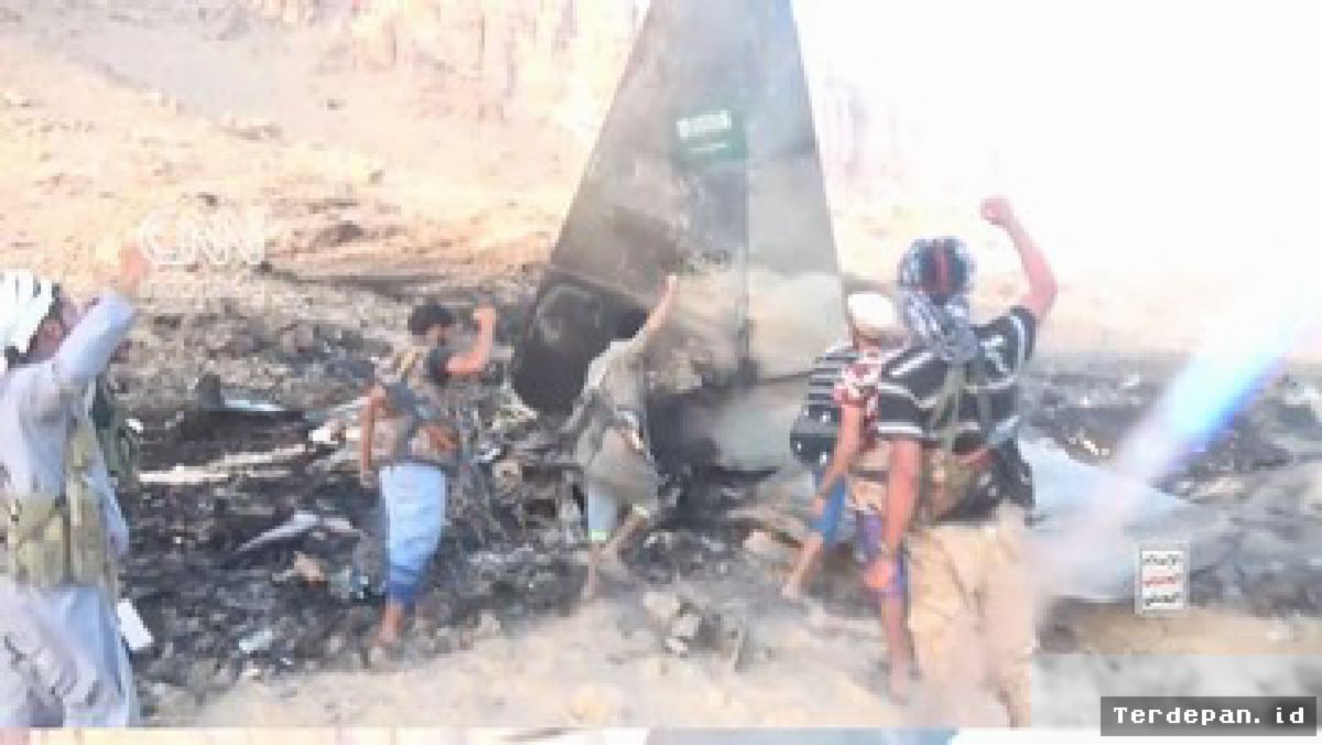 Yaman — Houthi Rilis Rekaman Video Klaim Tembak Jatuh F-15 Saudi