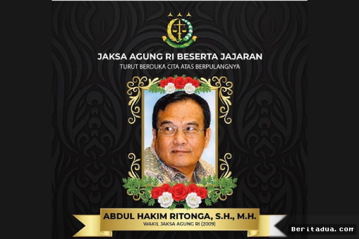 Mantan Wakil Jaksa Agung Abdul Hakim Ritonga Meninggal Dunia
