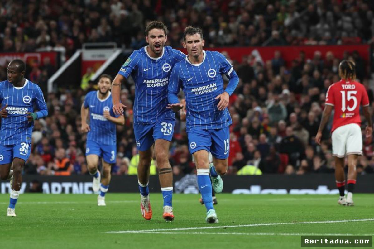 Brighton Permalukan Manchester United 3-2 di Piala Liga