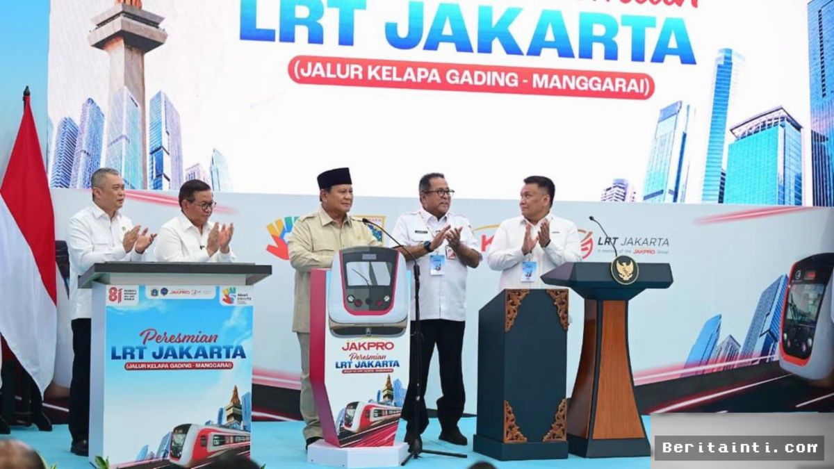Prabowo Resmikan LRT Jakarta Fase 1B Karya Waskita Karya