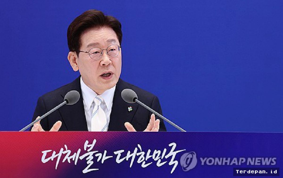 SEOUL — Presiden Lee Jae Myung Gelar Konferensi Pers di Cheong Wa Dae