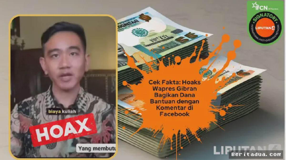 JAKARTA — Hoaks Video Wapres Gibran Bagikan Bantuan Uang Beredar Luas