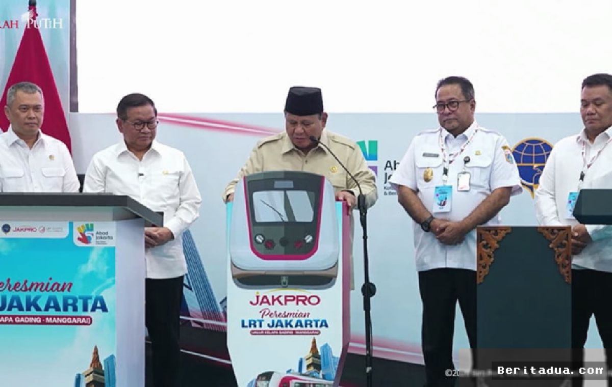 JAKARTA — Prabowo Resmikan LRT Kelapa Gading-Manggarai Berdurasi 28 Menit