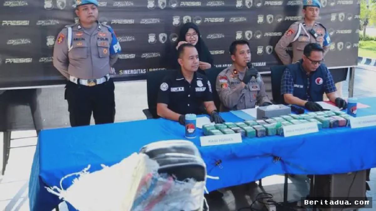 GRESIK — Penyelundupan 10,8 Kg Ganja dan Vespa Bodong Digagalkan Polisi