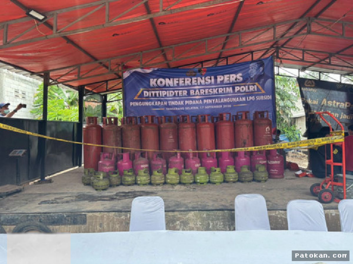 TANGERANG SELATAN — Bareskrim Bongkar Pengoplosan LPG Subsidi, Negara Rugi Rp159 Juta