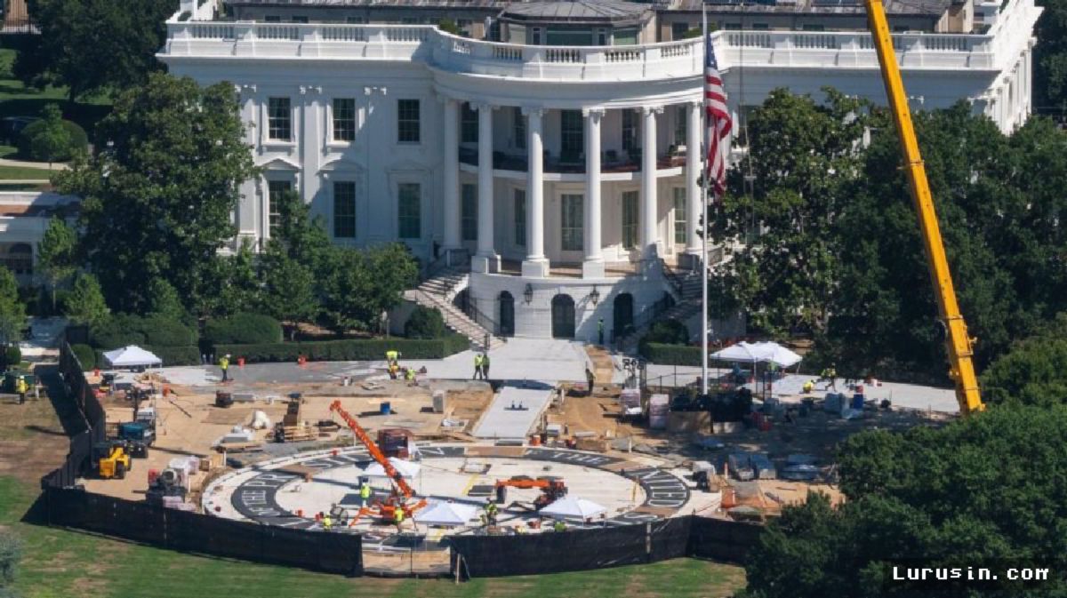 Trump Pamerkan Landasan Helikopter Baru Gedung Putih Berlapis Granit