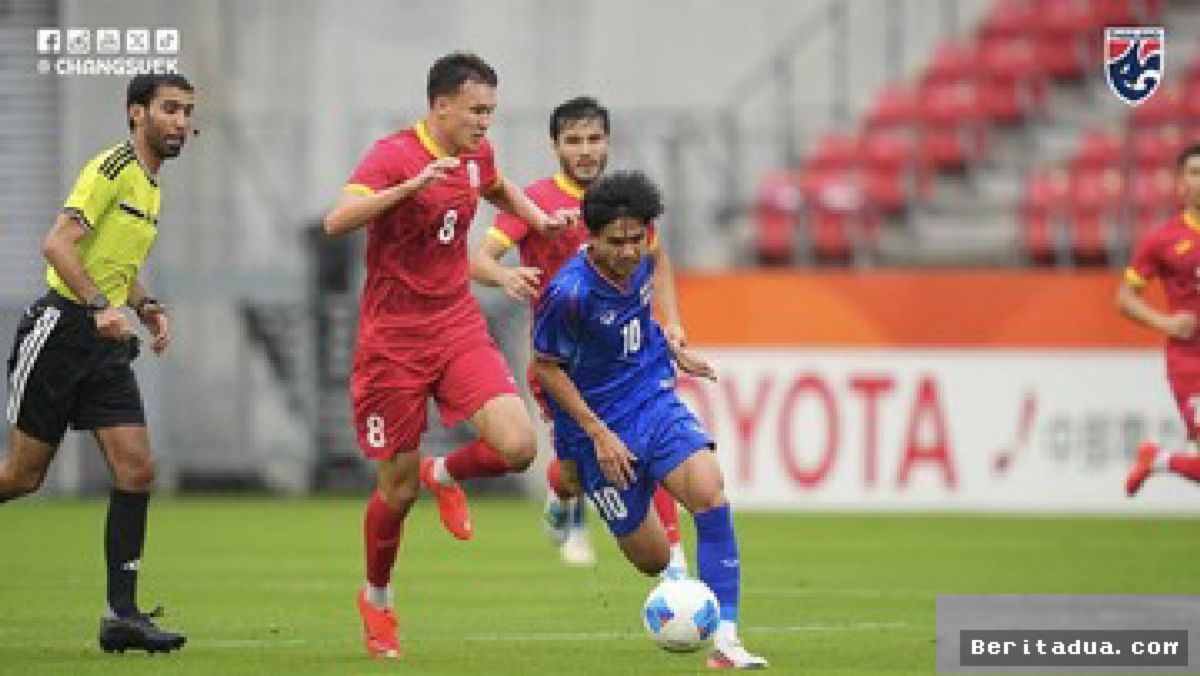 TOYOTA — Thailand U-23 Tekuk Kirgistan 3-2 Setelah Comeback Dramatis