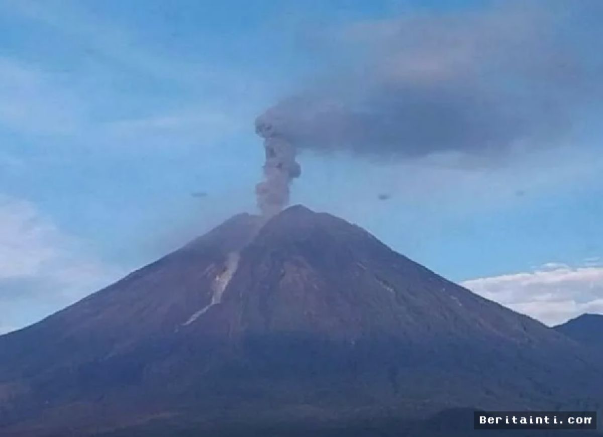 Gunung Semeru Erupsi Tiga Kali, Kolom Abu Capai 1.000 Meter