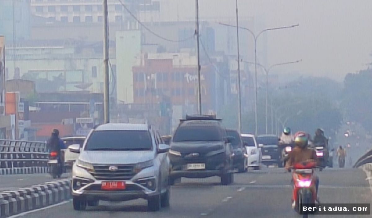 Pekanbaru Dikepung Asap Karhutla, Konsentrasi PM2.5 Melonjak Tajam