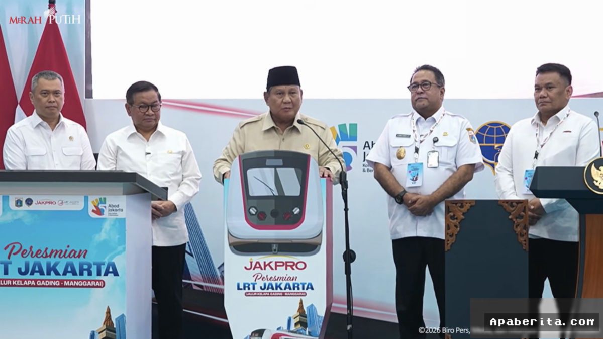 Jakarta — Presiden Prabowo Resmikan LRT Kelapa Gading-Manggarai 12,2 Kilometer