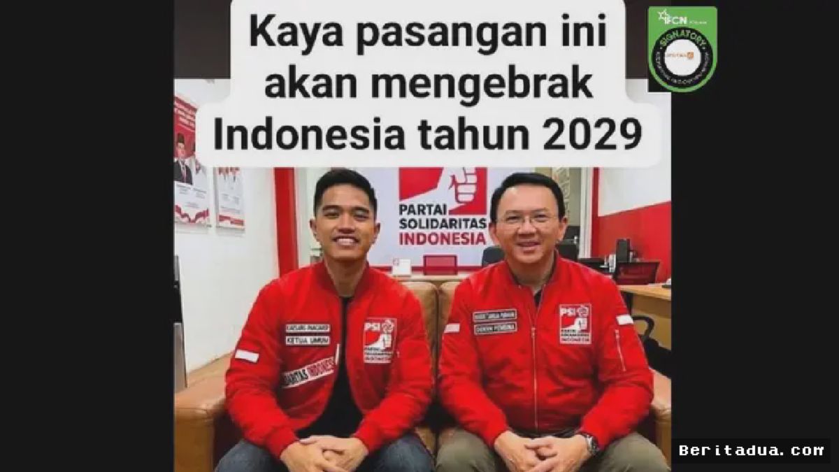 JAKARTA — Foto Rekayasa Ahok Pakai Jaket PSI Bersama Kaesang Terbongkar