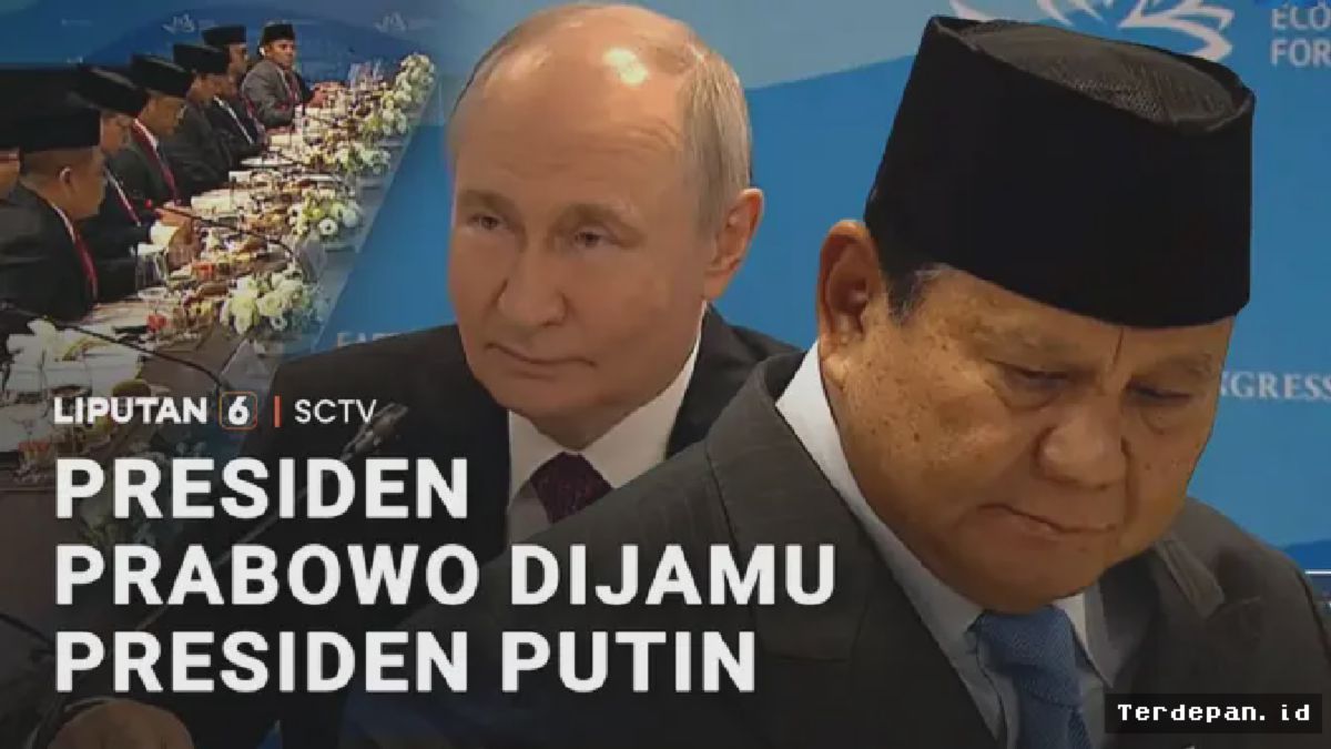 VLADIVOSTOK — Presiden Vladimir Putin Jamu Makan Malam Presiden Prabowo Subianto