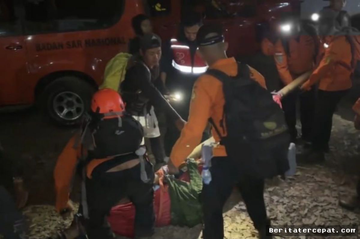 Lombok — Tim SAR Evakuasi Pendaki Tiongkok di Gunung Rinjani