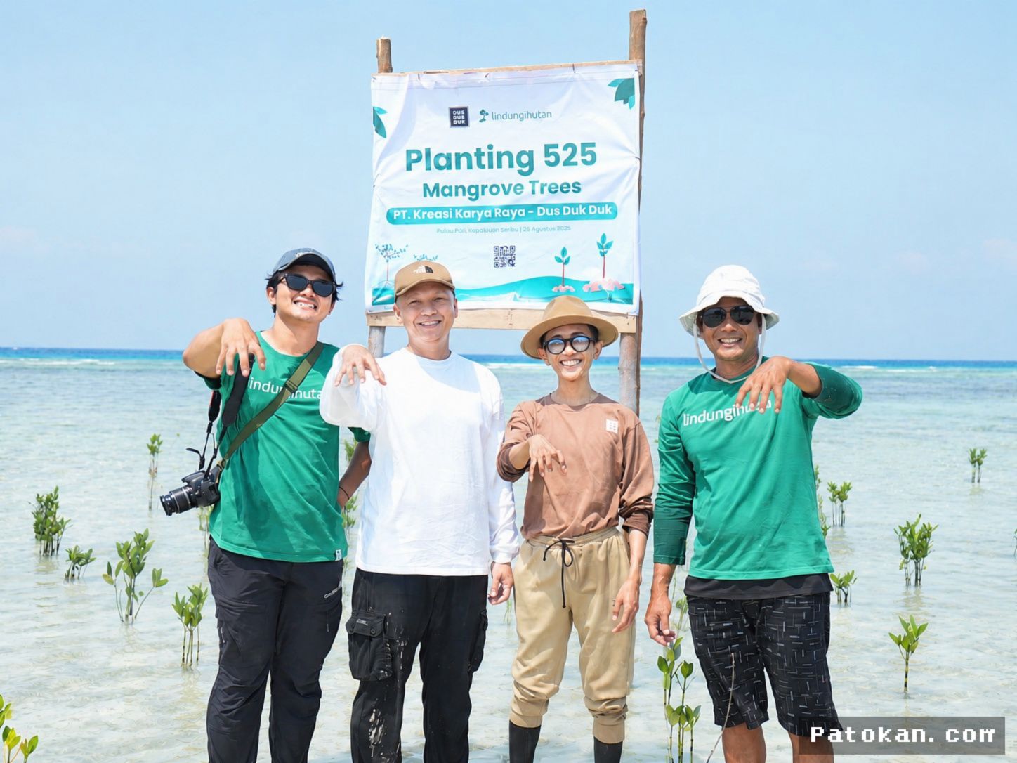 JAKARTA — NNA dan Dus Duk Duk Tanam 525 Mangrove di Pulau Pari