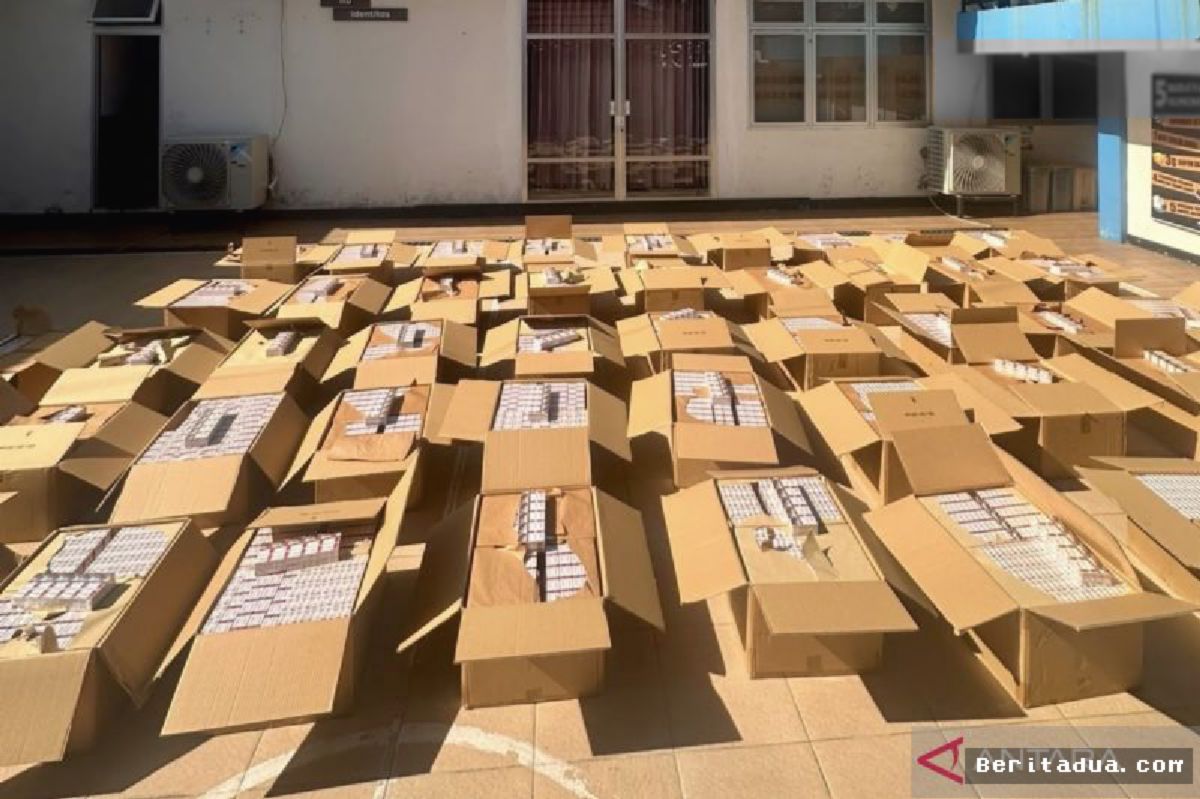 Bea Cukai Kendari Sita 3,9 Juta Batang Rokok Ilegal di Sultra
