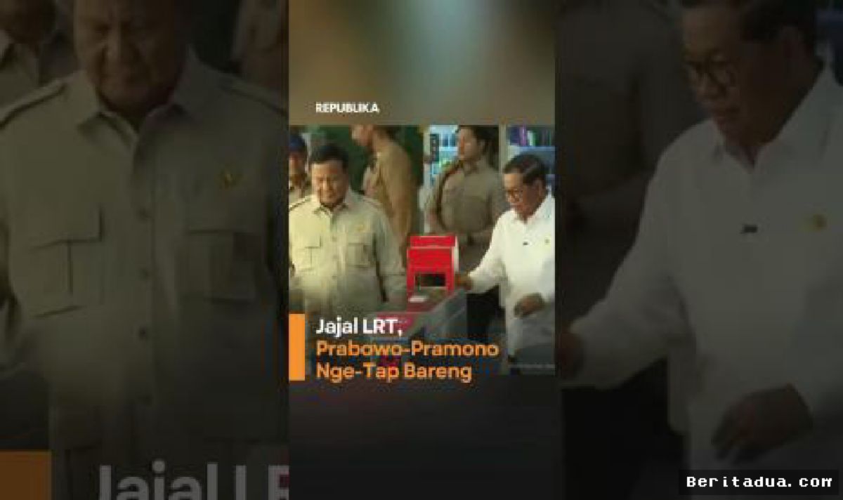 JAKARTA — Prabowo dan Pramono Tap Kartu Resmikan LRT Velodrome-Manggarai
